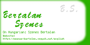 bertalan szenes business card